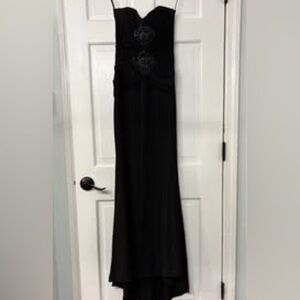 Jovani Strapless Black Gown